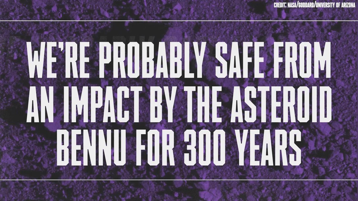 We're Probably Safe from an Impact by the Asteroid Bennu for Another 300 Years We're Probably Safe from an Impact by the Asteroid Bennu for Another 300 Years